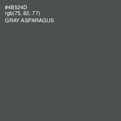 #4B524D - Gray Asparagus Color Image
